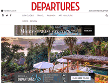 Tablet Screenshot of departures.com